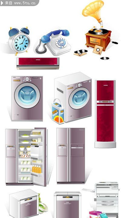 家電矢量素材 現(xiàn)代家居設(shè)計(jì)的得力助手